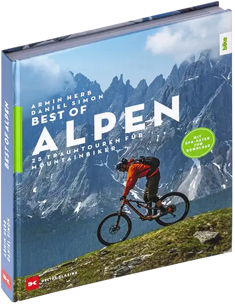 Buch über 25 Traumtouren für Mountainbiker in den Alpen
